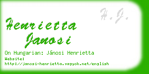henrietta janosi business card